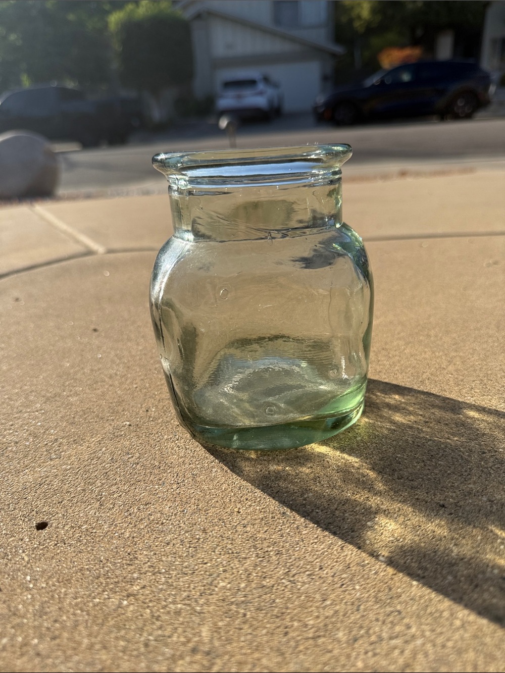 Charming Vintage European Handblown Square Thick